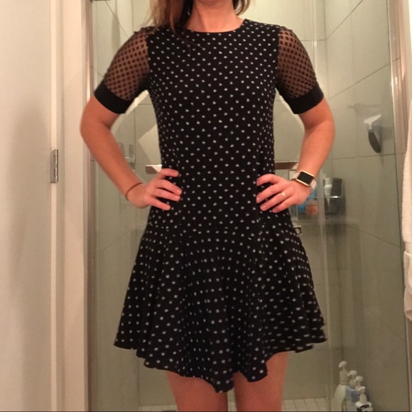 Rebecca Taylor Dresses & Skirts - Rebecca Taylor Polka Dot Lace Sleeve Dress